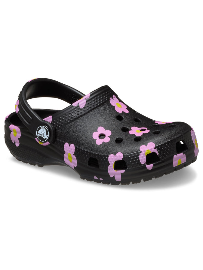 Crocs Classic Flower Clog Black Shoes Spring 2026 | BLACK (001)