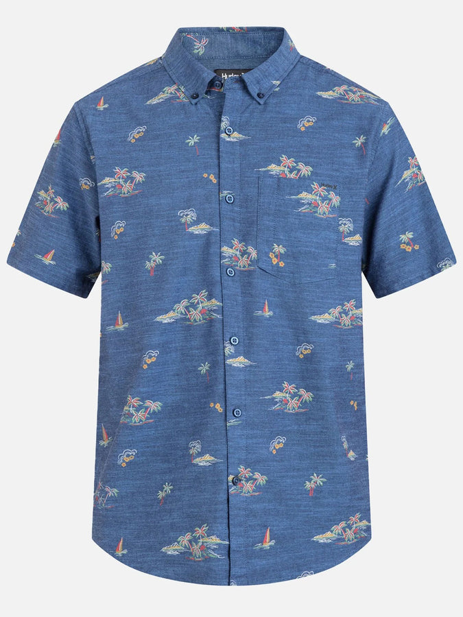 Hurley Summer 2023 One And Only Stretch Short Sleeve Buttondown Shirt | ABYSS (H4024)