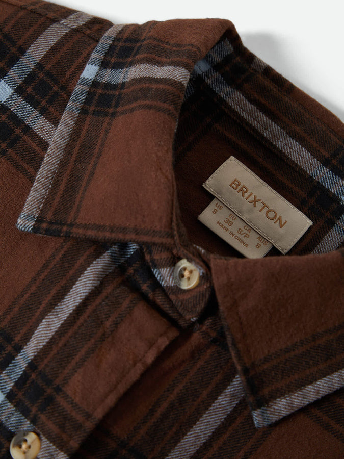Brixton Bowery Vintage Buttondown Shirt Holiday 2025 |PINECONE BRWN/BLK/BORROWED BLU