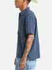 Brixton Cru Linen Blend Plaid Short Sleeve Buttondown Shirt Summer 2026