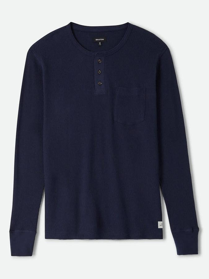Brixton Baseline Waffle Long Sleeve T-Shirt Holiday 2026 | NAVY