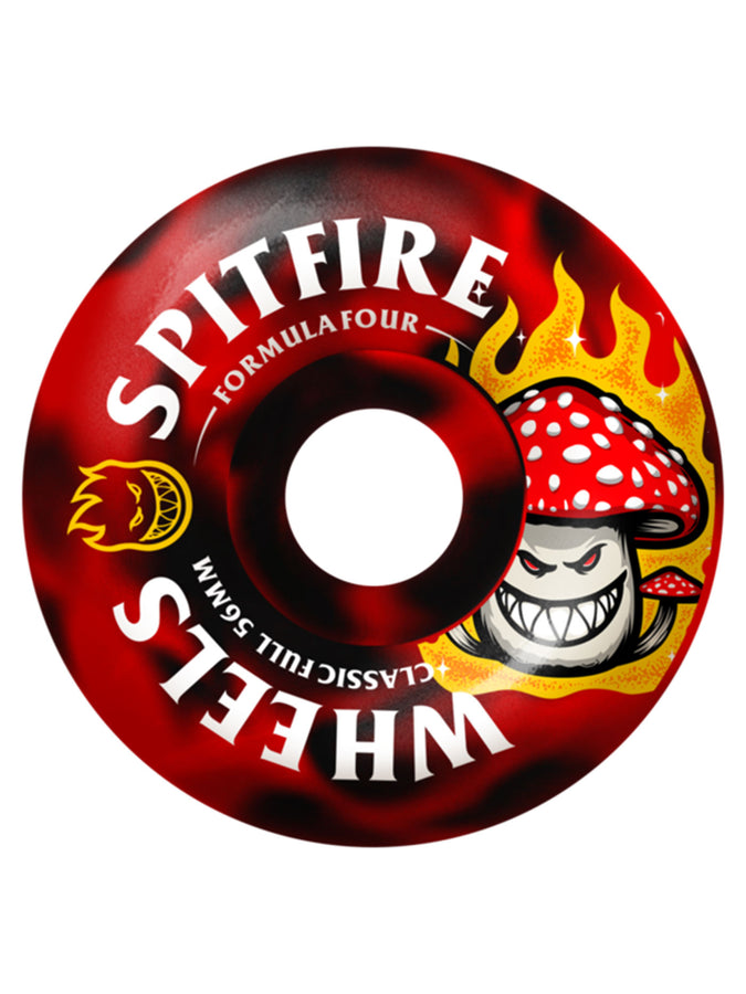 Spitfire F4 Shroom Bighead Classic Full 56mm Skate Wheels | BLACK/RED SWIRL