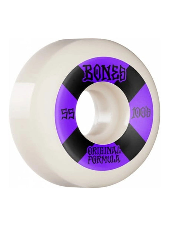 Bones Price Point 100'S V5 Sidecut 55mm Skateboard Wheels | WHITE