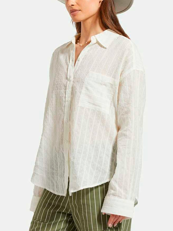 Brixton East Side Boxy L/S Button Down Fall 2024 | WHITE