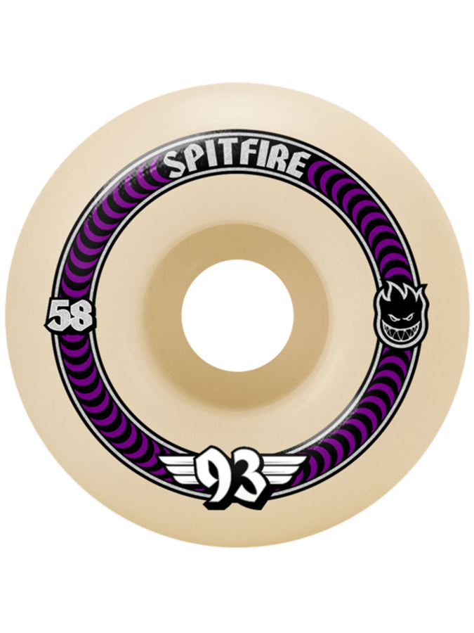Spitfire F4 Classic 93DU 58mm Skateboard Wheels | NATURAL