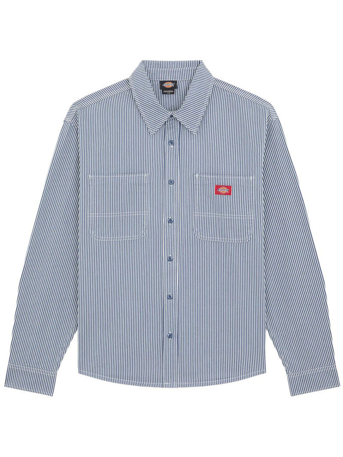 Dickies Hickory Long Sleeve Buttondown Shirt Spring 2026 | RETRO INDIGO (RI2)