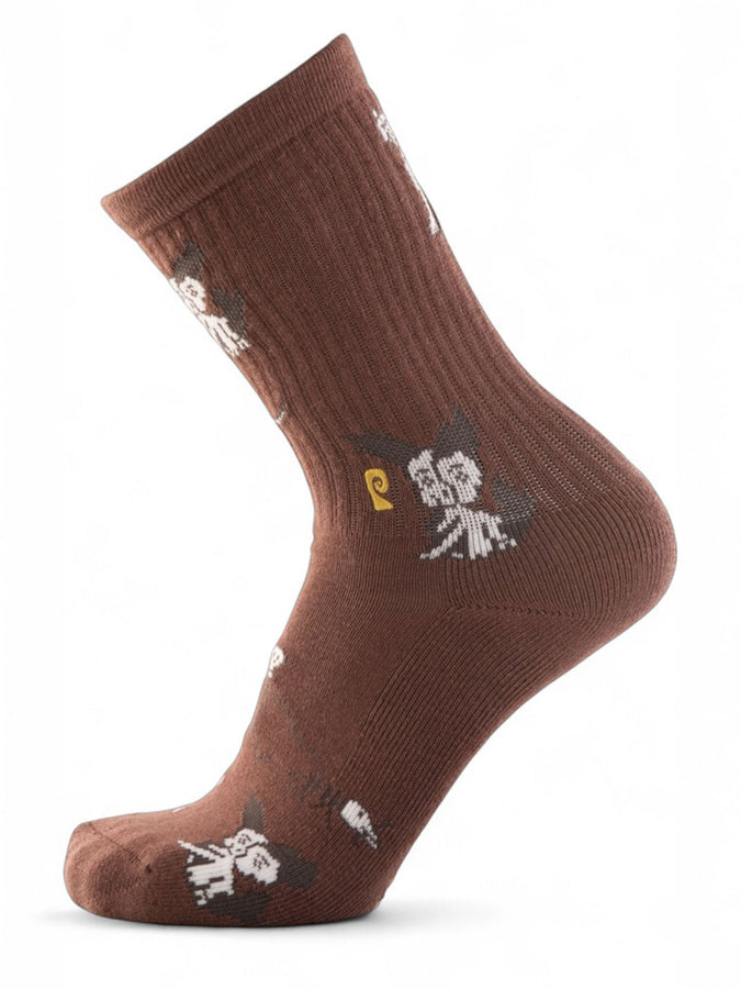 Psockadelic Dog World Socks | BROWN