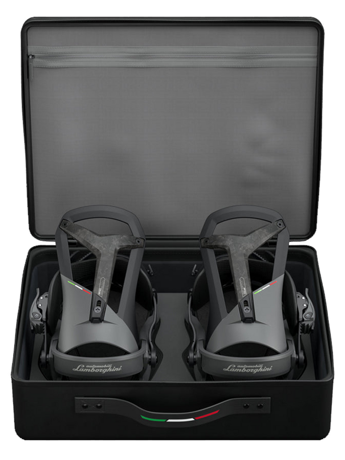 Union x Lamborghini Falcor Snowboard Bindings 2025 | METALLIC BLACK