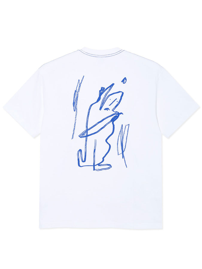 Polar Contrast Doodle T-Shirt Summer 2026 | WHITE/ULTRAMARINE