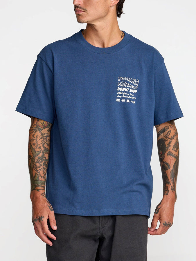 Rvca CS Donut Shop T-Shirt Summer 2026 | DARK DENIM (DDN)
