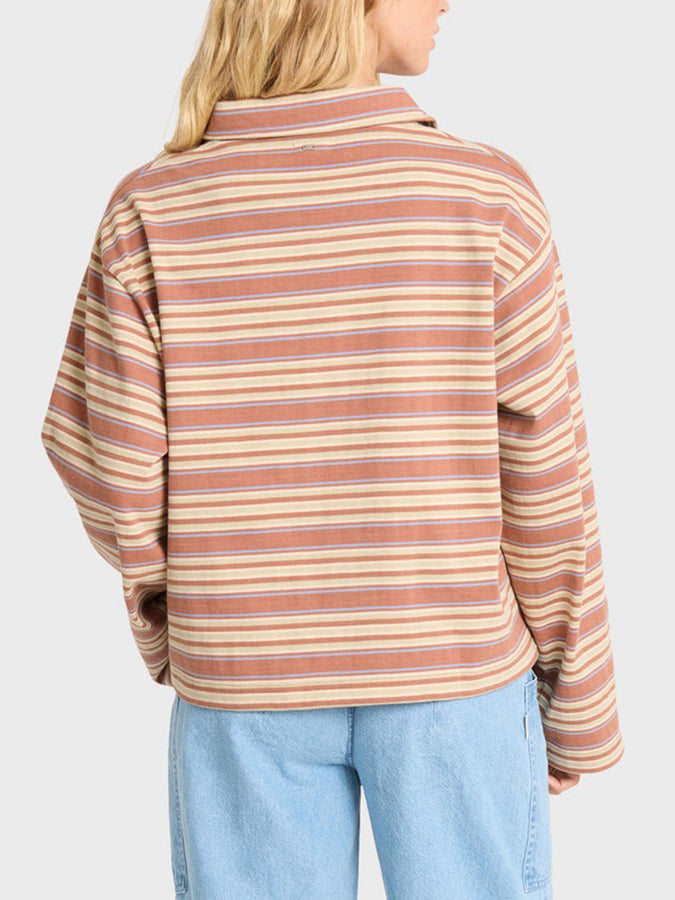 Billabong Sugar Stripe Long Sleeve Polo Fall 2026 | SUGAR ALMOND (SGA)