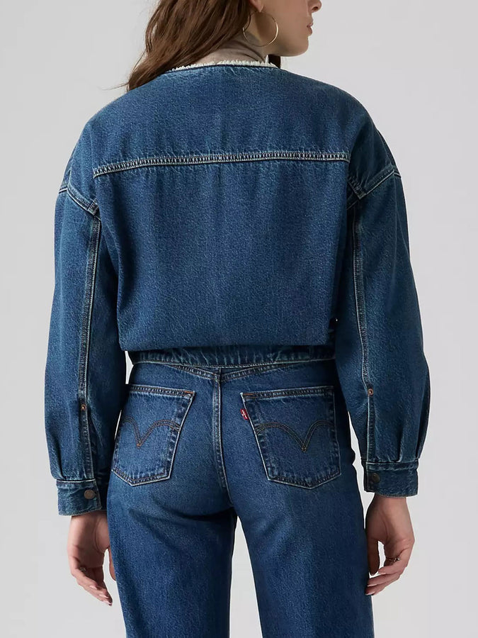 Levi's Collarless Crop Sherpa Trucker Jacket Fall 2026 | ROGUE RUMOR (0000)