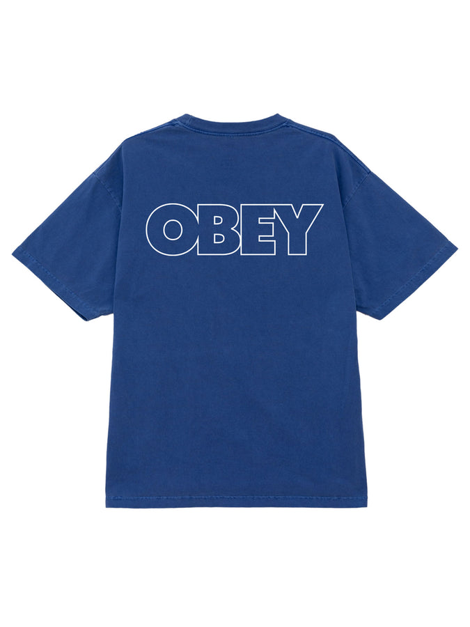 Obey Bold Outline Box T-Shirt Fall 2026 | PIGMENT ELECTRIC INDIGO (EID)