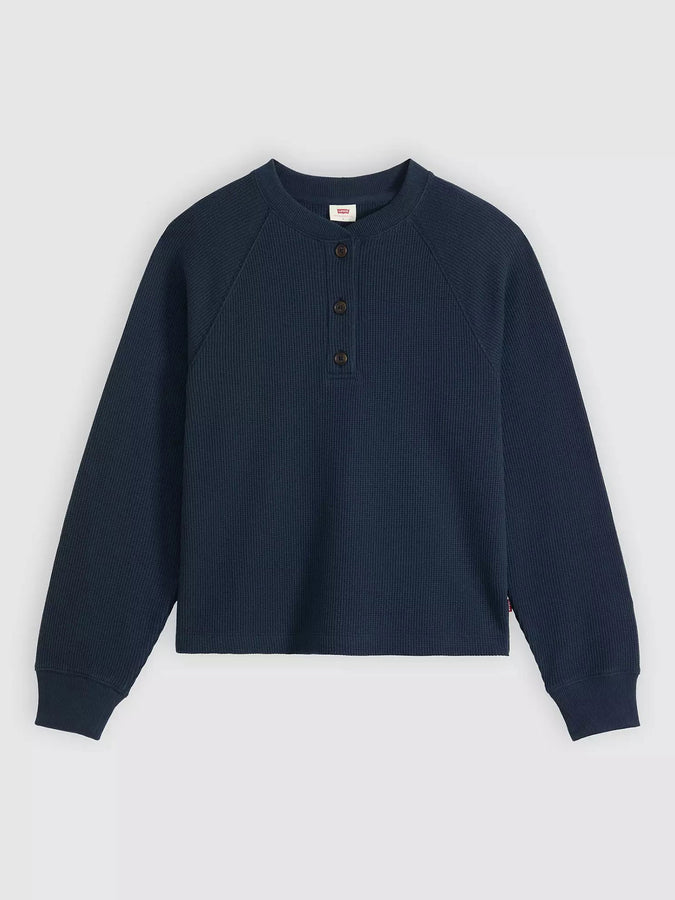 Levis Lassen Henley Navy Blazer Long Sleeve T-Shirt Fall 2026 | NAVY BLAZER (0025)