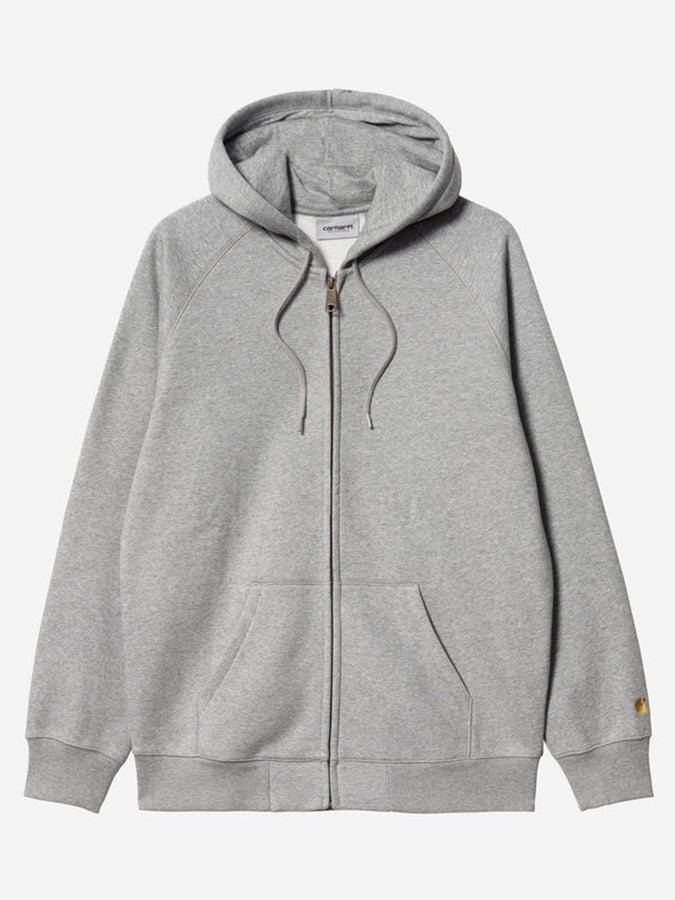 Carhartt WIP Chase Zip Hoodie Fall 2026 | GREY HEATHER/GOLD (00MXX)