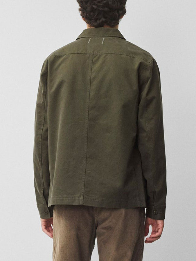 Reigning Champ Cotton Chino Keeper Standard Overshirt Fall 2026 | DARK OLIVE