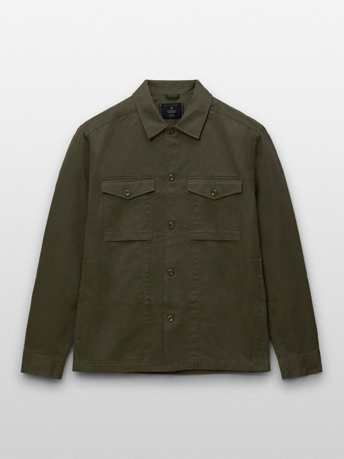 Reigning Champ Cotton Chino Keeper Standard Overshirt Fall 2026 | DARK OLIVE