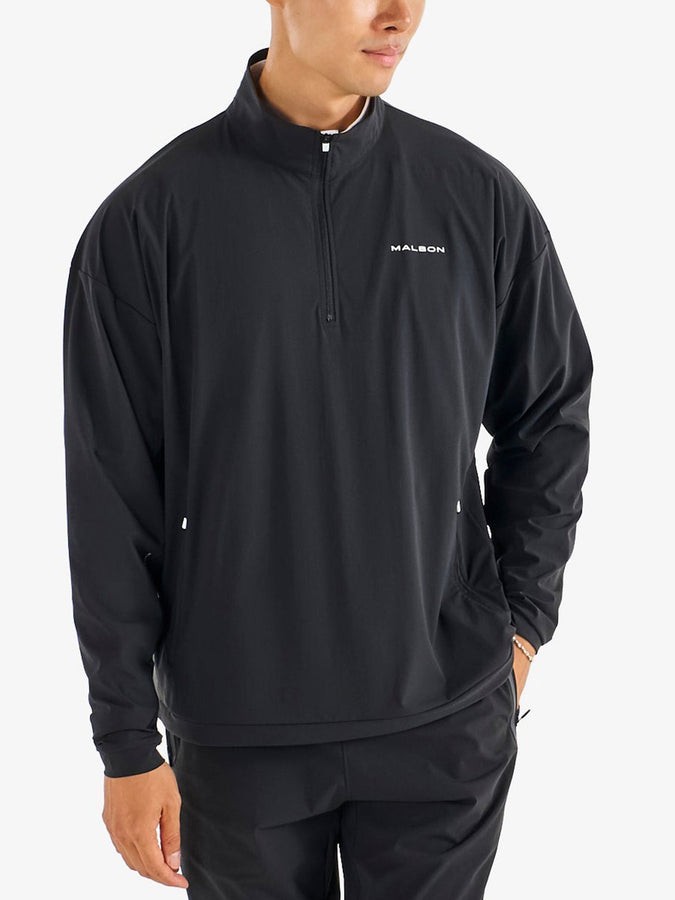 Malbon Performance 1/4 Zip Shell Pullover Jacket Fall 2026 | BLACK
