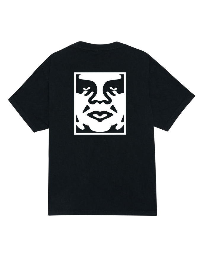 Obey Bold Icon Face T-Shirt Fall 2026 | PIGMENT DUSTY BLACK (DBA)