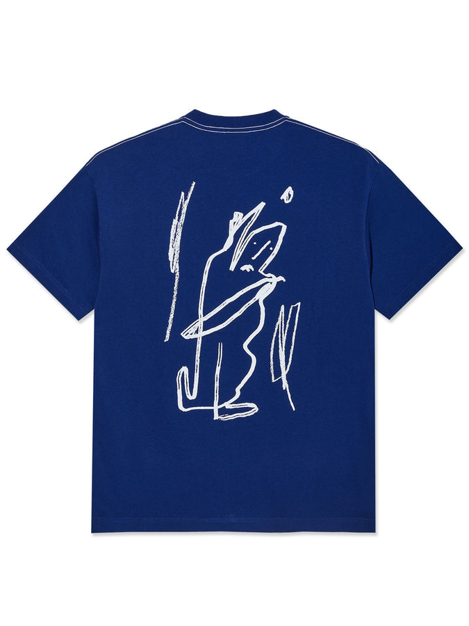 Polar Contrast Doodle T-Shirt Summer 2026 | ULTRAMARINE/WHITE