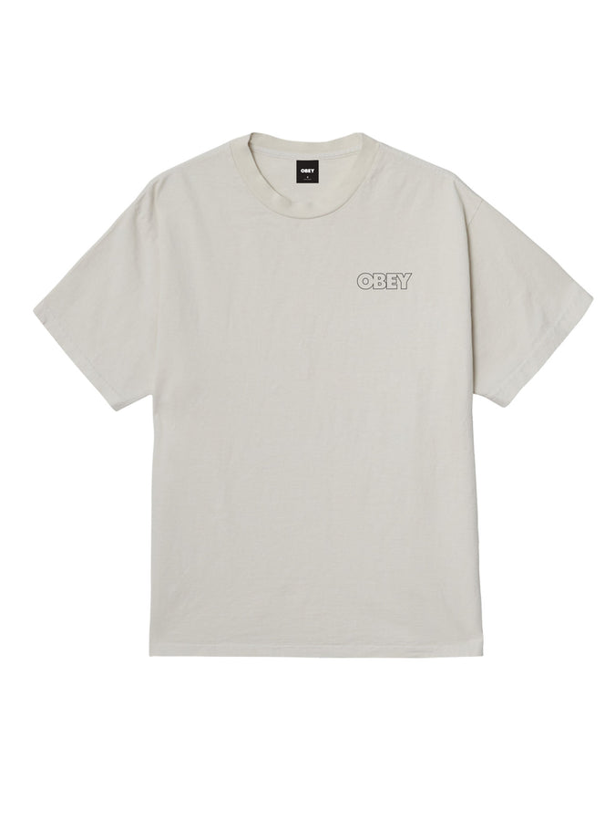 Obey Bold Outline Box T-Shirt Fall 2026 | PIGMENT CHALK WHITE (CKW)