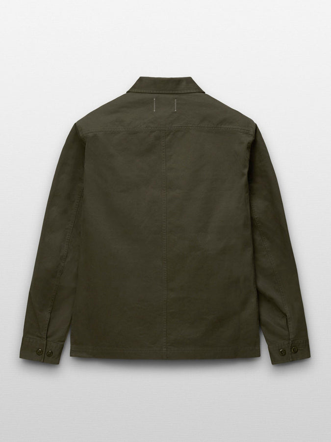 Reigning Champ Cotton Chino Keeper Standard Overshirt Fall 2026 | DARK OLIVE