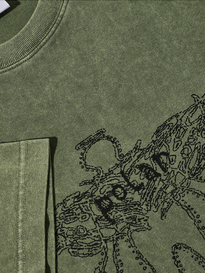 Polar Acid Soul T-Shirt Summer 2026 | ARMY GREEN