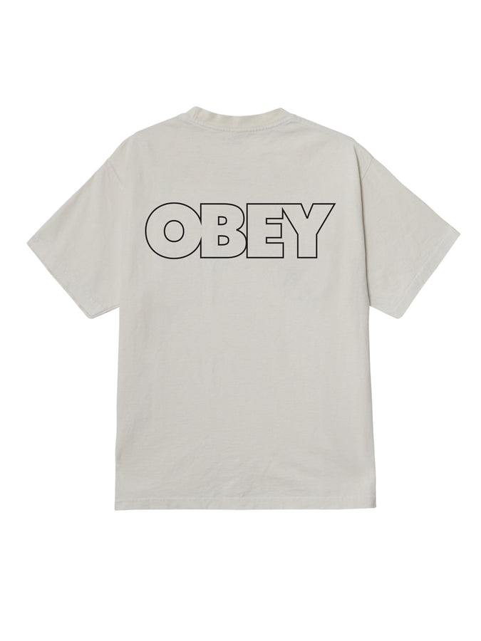 Obey Bold Outline Box T-Shirt Fall 2026 | PIGMENT CHALK WHITE (CKW)