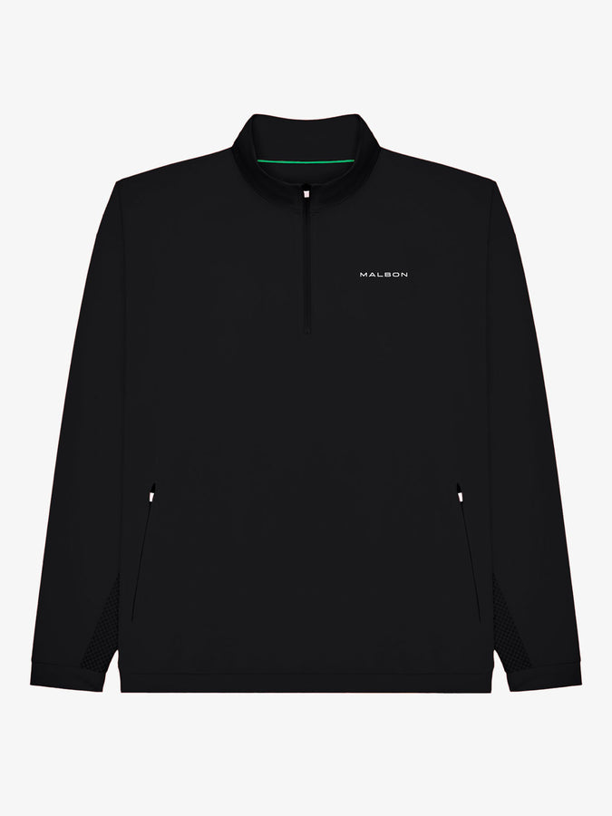 Malbon Performance 1/4 Zip Shell Pullover Jacket Fall 2026 | BLACK