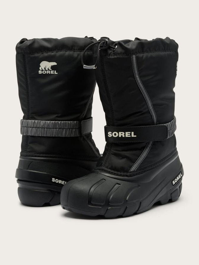 Sorel Flurry Black/Sea Salt Winter Boots Winter 2027 | BLACK/SEA SALT (010)