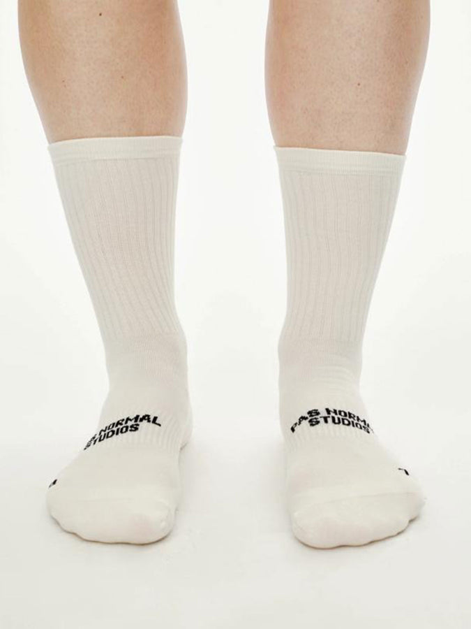 Pas Normal Studios Off-Race Socks | WHITE