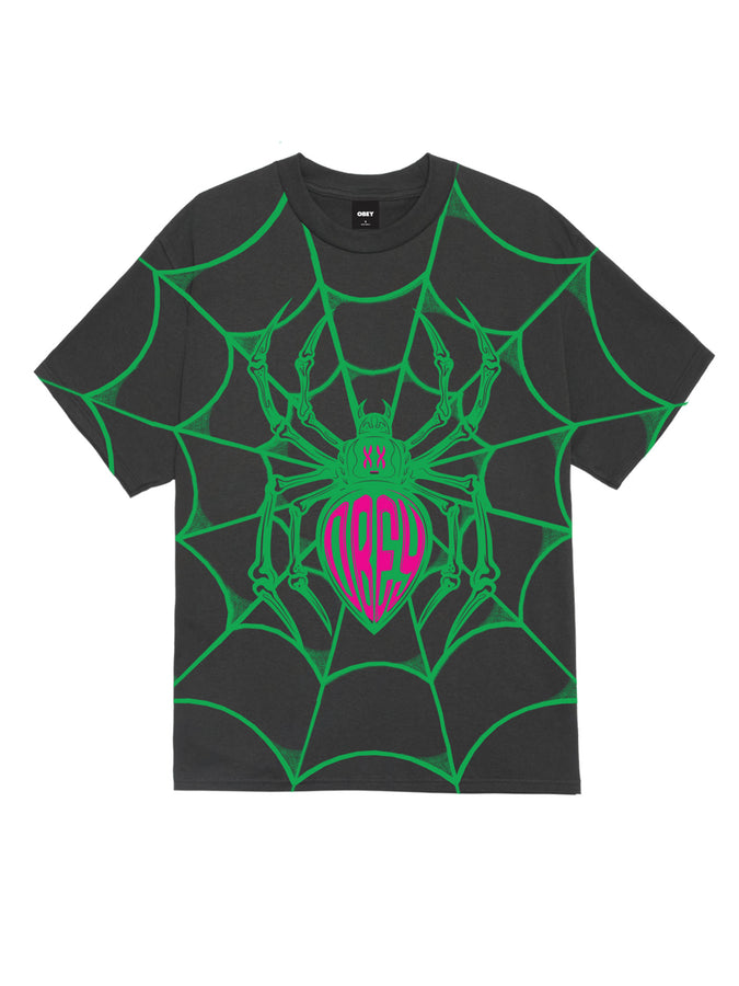 Obey Spider T-Shirt Fall 2026 | VINTAGE BLACK (VBL)