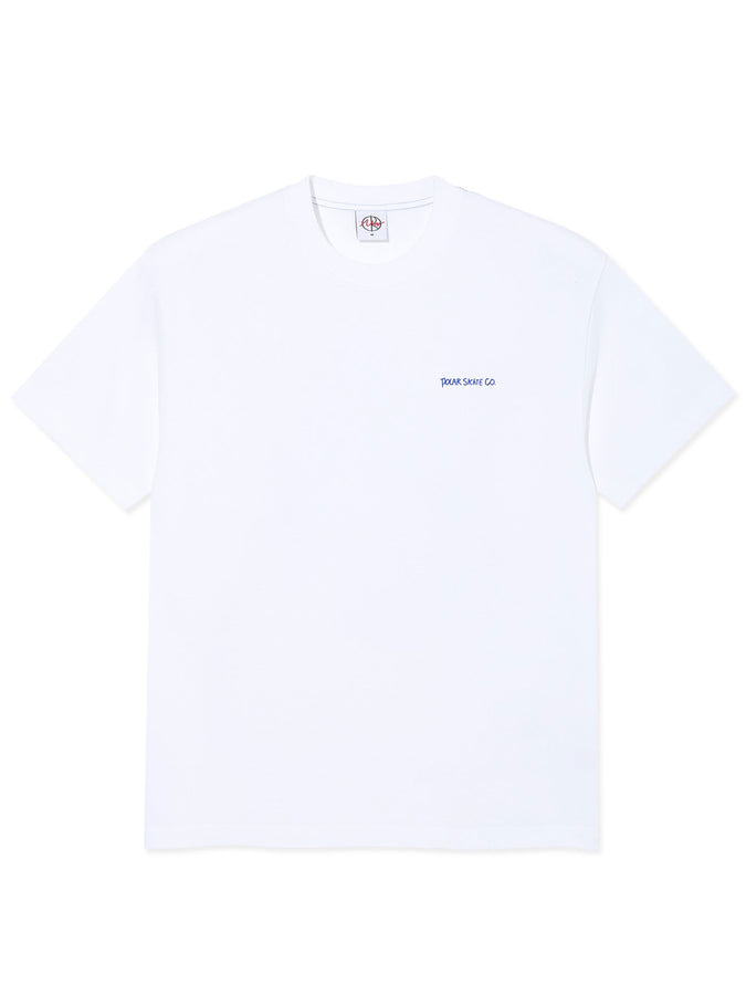 Polar Contrast Doodle T-Shirt Summer 2026 | WHITE/ULTRAMARINE