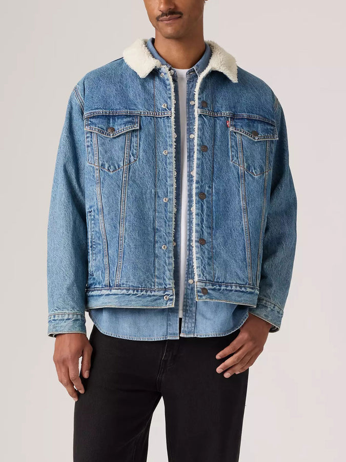 Levi's Washed Away Relaxed Fit Sherpa Trucker Jacket Fall 2026 | WASHED AWAY (0044)