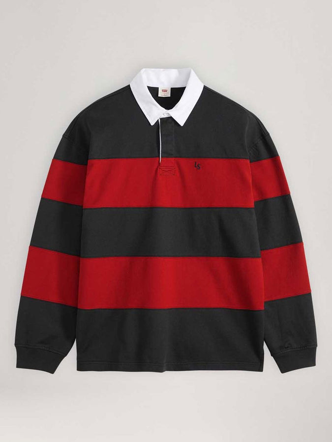 Levis Pieced Union Rugby Long Sleeve Polo Fall 2026 | JESSE JET BLACK (0001)