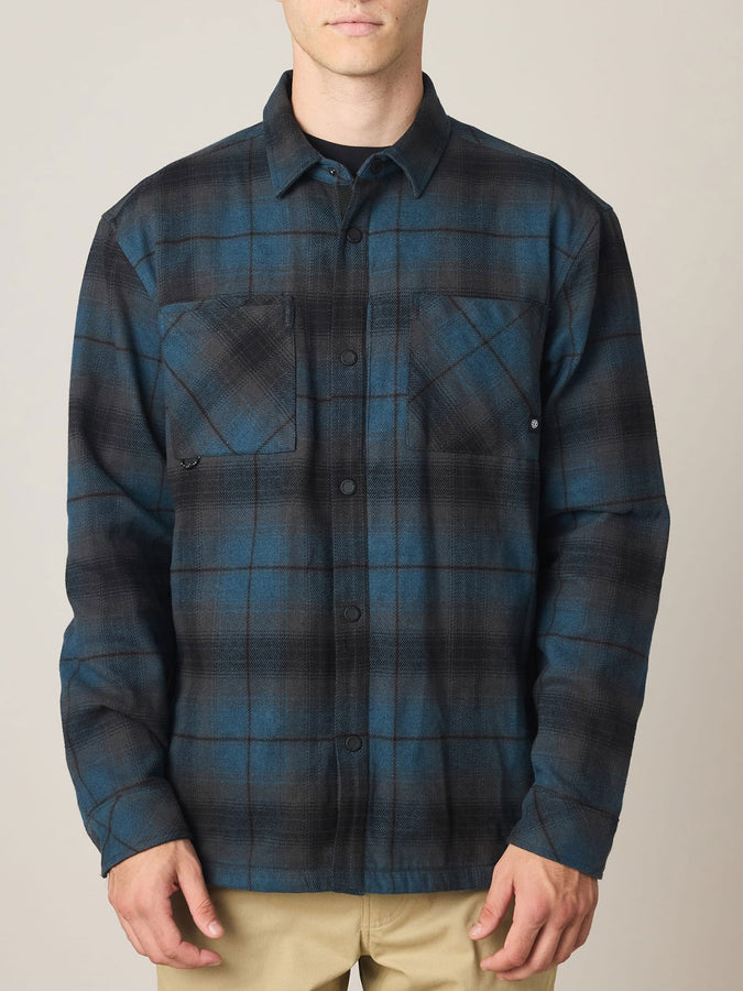 686 Heat-Grid Flannel Long Sleeve Buttondown Shirt Fall 2026 |MIDNIGHT (MID)