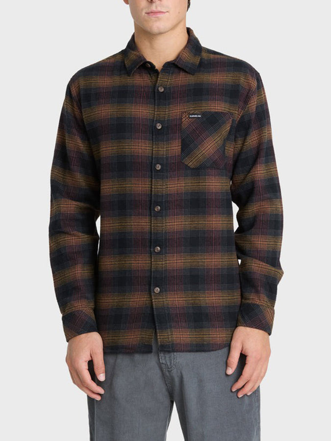 Quiksilver Breakwater Check Flannel Long Sleeve Buttondown Shirt Fall 2026 | ANTHRACITE (ANH)