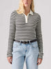 Levis Rory Gigi Stripe Anthracite Night Long Sleeve Polo Fall 2026