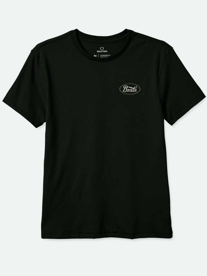 Brixton Parsons Short Sleeve T-Shirt Summer 2024 | BLACK / BONE / SEA KELP