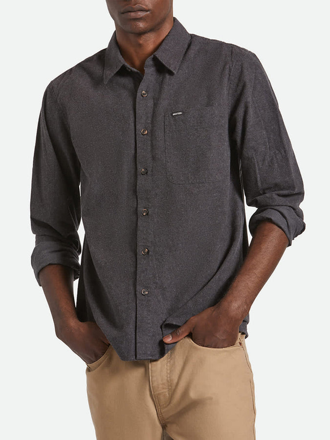 Brixton Hasting Lightweight Flannel L/S Buttondown Shirt Fall 2026 | BLACK