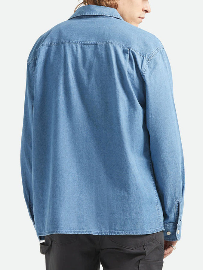 Brixton Waylon Lightweight Long Sleeve Buttondown Shirt Spring 2026 | MED WASH CHAMBREY