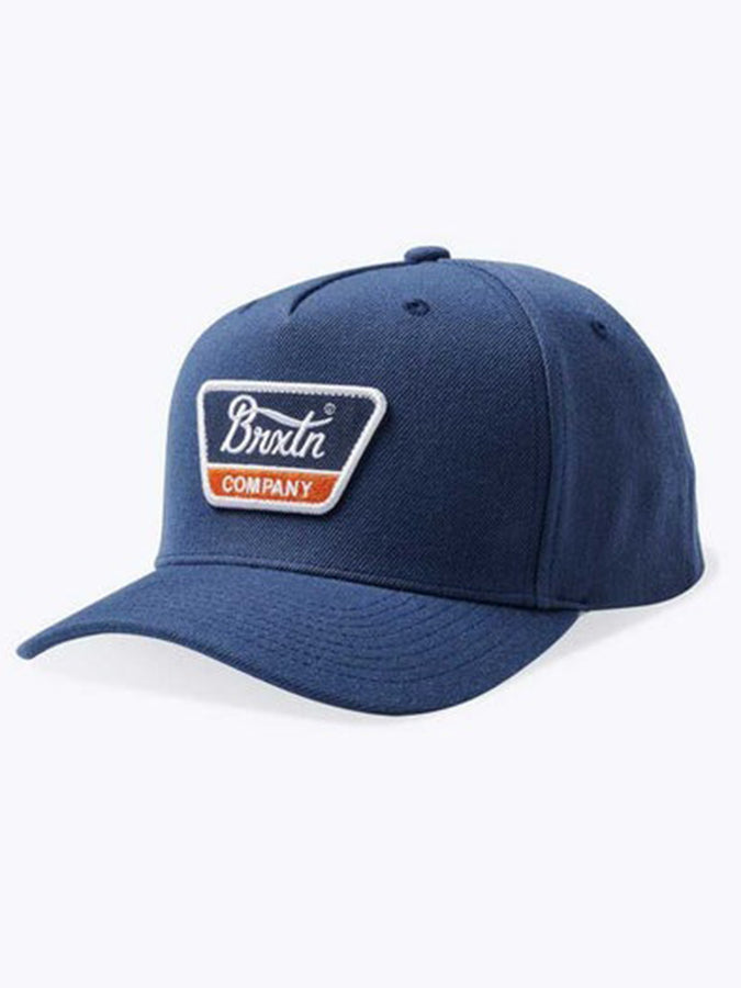 Brixton Linwood Netplus Snapback Hat | FLINT STONE BLUE / NAVY / ORANGE
