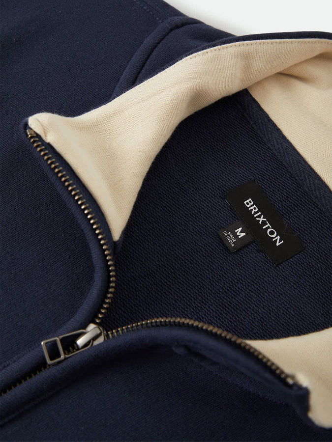 Brixton Danville Quarter Zip Fleece Fall 2026 | NAVY/WHITECAP