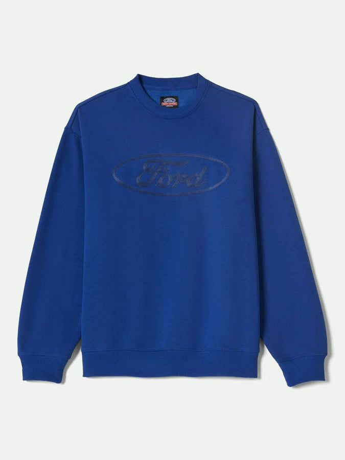 Brixton x Ford Number One Crewneck Sweatshirt Fall 2025 | FORD BLUE