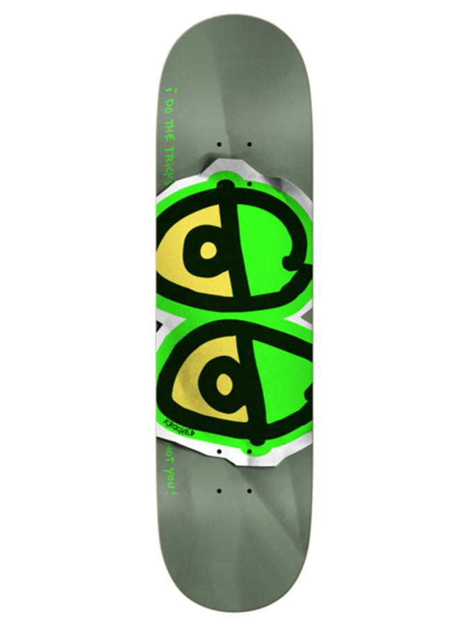 Krooked Dbx Eyes Pale Green Full 8.25'' Skateboard Deck | LIGHT GREEN
