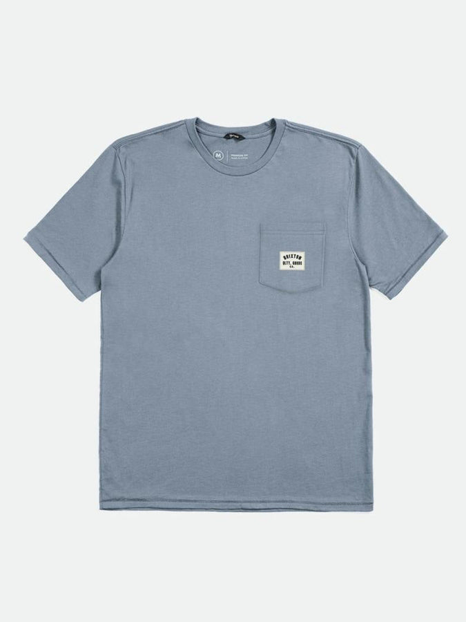 Brixton Woodburn Pocket T-Shirt Spring 2024 | DUSTY BLUE