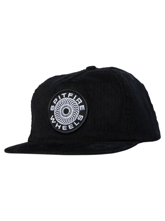 Spitfire Classic '87 Swirl Patch Snapback hat | BLACK/BLACK/WHITE