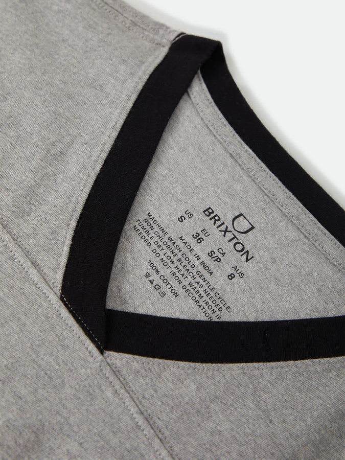 Brixton Winners Circle Boxy Football T-Shirt Fall 2026 | HEATHER GREY/BLACK