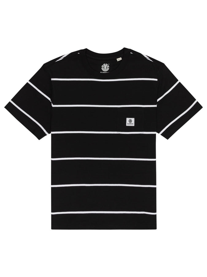 Element Basic Pocket Short Sleeve T-Shirt Spring 2024 | BLACK/WHITE STRP (kvj3)
