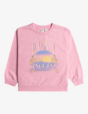 Roxy Morning Hike Prism Pink Crewneck Sweatshirt Spring 2024